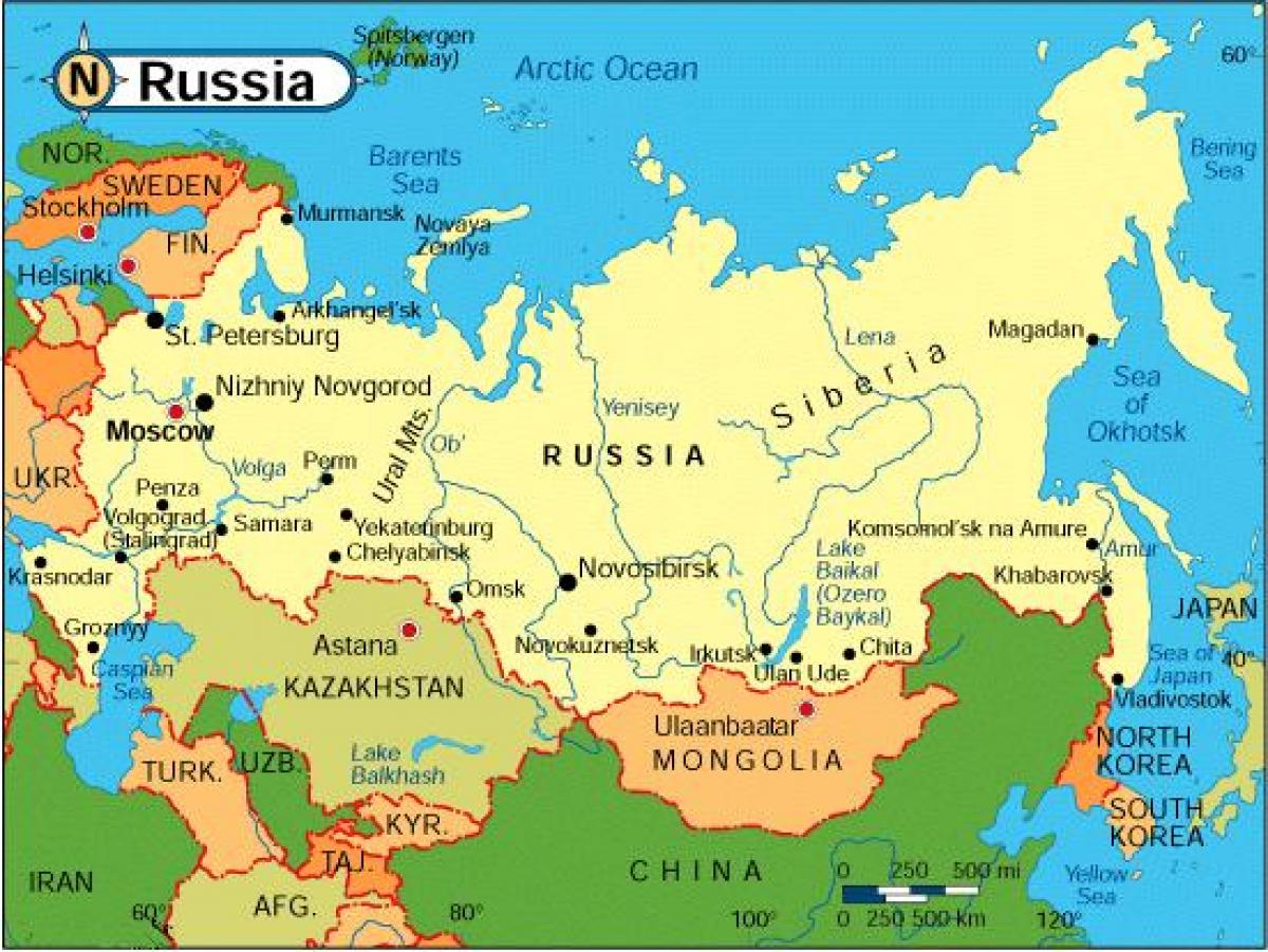mapa rusije Zemalja širom Rusije mapu   Mapa zemalja širom Rusije (Istočne  mapa rusije